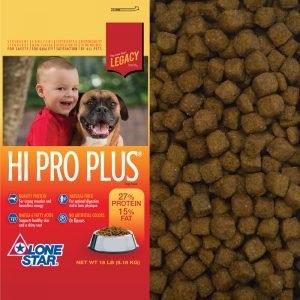 Dry dog food. Lone Star Hi Pro Plus 1809