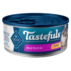 Blue Buffalo Tastefuls Beef Entrée Pate Wet Cat Food, 5.5-oz Can