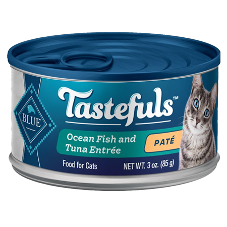 Blue Buffalo Tastefuls Ocean Fish & Tuna Entrée Pate Wet Cat Food 3-oz Can