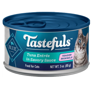 Blue Buffalo Tastefuls Tender Morsels Tuna Entrée Wet Cat Food, 3-oz can