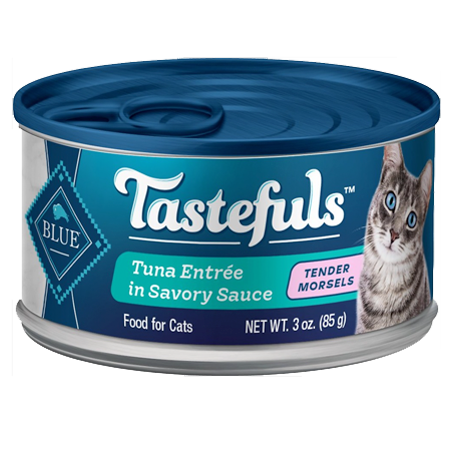 Blue Buffalo Tastefuls Tender Morsels Tuna Entrée Wet Cat Food, 3-oz can