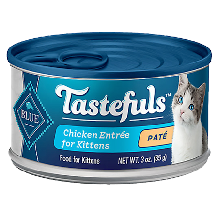Blue Buffalo Tastefuls Chicken Entrée Pate Wet Kitten Food 3-oz Can