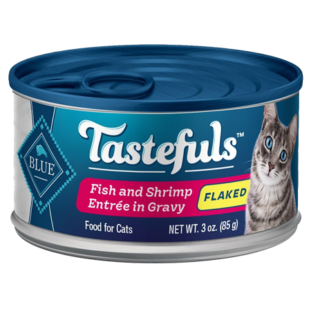 Blue Buffalo Tastefuls Fish & Shrimp Entrée in Gravy Flaked Wet Cat Food 3-oz Can