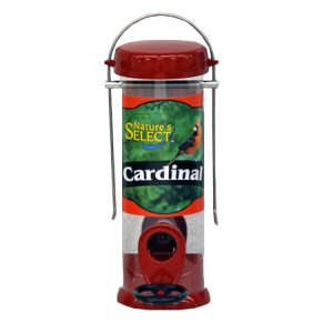 Nature's Select 8" Red Cardinal Tube Bird Feeder
