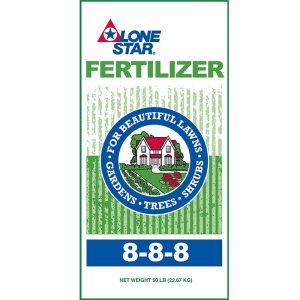 Green and white fertilizer bag. Lone Star 8-8-8 ?