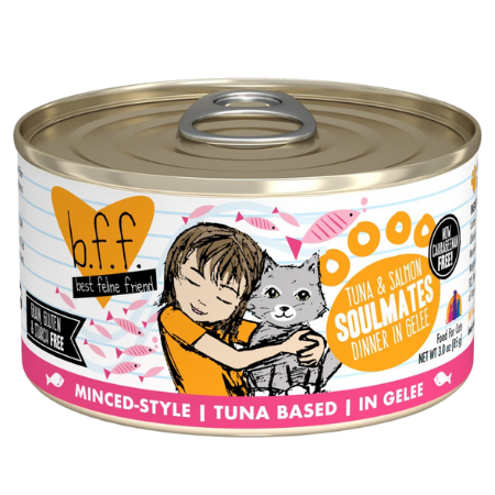Tuna & Salmon Soulmates. Canned cat food 3-oz.
