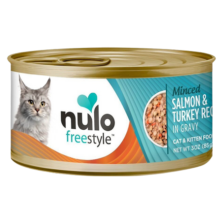 Nulo FreeStyle Minced Salmon & Turkey Wet Cat Food 3-oz