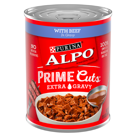 Purina Alpo Gravy Wet Dog Food Prime Cuts Beef