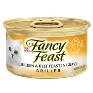 Purina Fancy Feast Grilled Chicken Beef Feast In Gravy Wet Cat Food 3-oz
