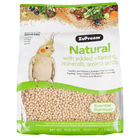 Zupreem Natural with Added Vitamins, Minerals and Amino Acids for Medium Birds