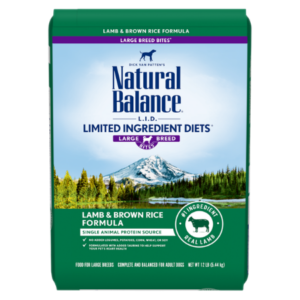 Natural Balance L.I.D. Limited Ingredient Diet Lamb Brown Rice Large Breed Bites Dry Dog Food 12-lb