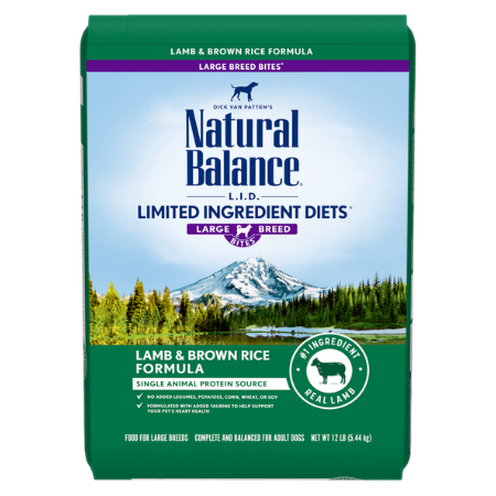 Natural Balance L.I.D. Limited Ingredient Diet Lamb Brown Rice Large Breed Bites Dry Dog Food 12-lb
