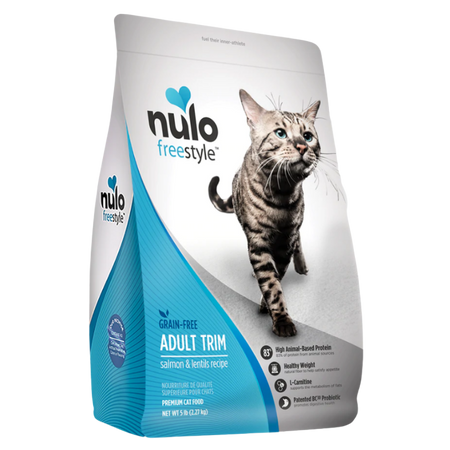 Nulo FreeStyle High-Protein Kibble Trim Salmon Lentils Recipe Grain-Free Dry Cat Food 2.5-lb
