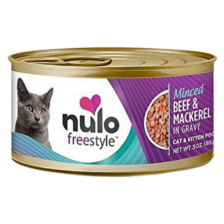 Nulo FreeStyle Minced Beef & Mackerel Recipe Canned Cat Food 3-oz