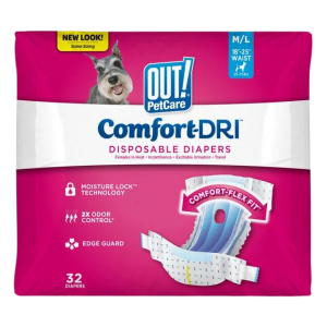 OUT! Disposable Female Dog Diapers 30 Count