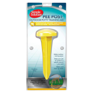 Simple Solution Pee Post Outdoor Potty Training Aid | Pheromone-Infused Yard Stake with GO HERE™ Technology | 13 Inch Stake