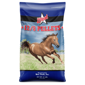 West Feeds 12/8 Horse Pellets. 50-lb bag.