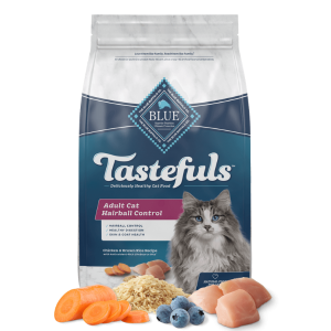Blue Tastefuls Adult Cat Indoor Hairball Control Chicken and Brown Rice Recipe