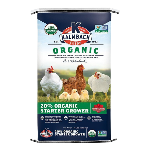 Kalmbach 20% Organic Chick and Meatbird Starter Grower Crumble 35-lb