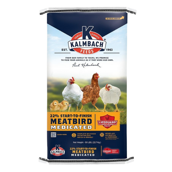 Kalmbach 22% Start-To-Finish Meatbird Medicated 50-lb