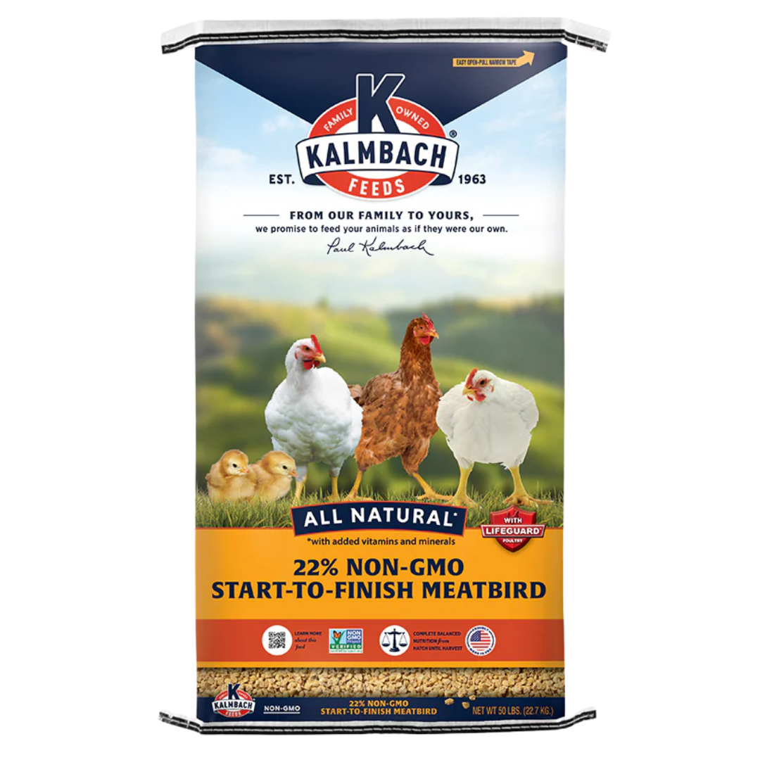 Kalmbach All Natural 22% Start-To-Finish Meatbird Non-GMO 50-lb bag