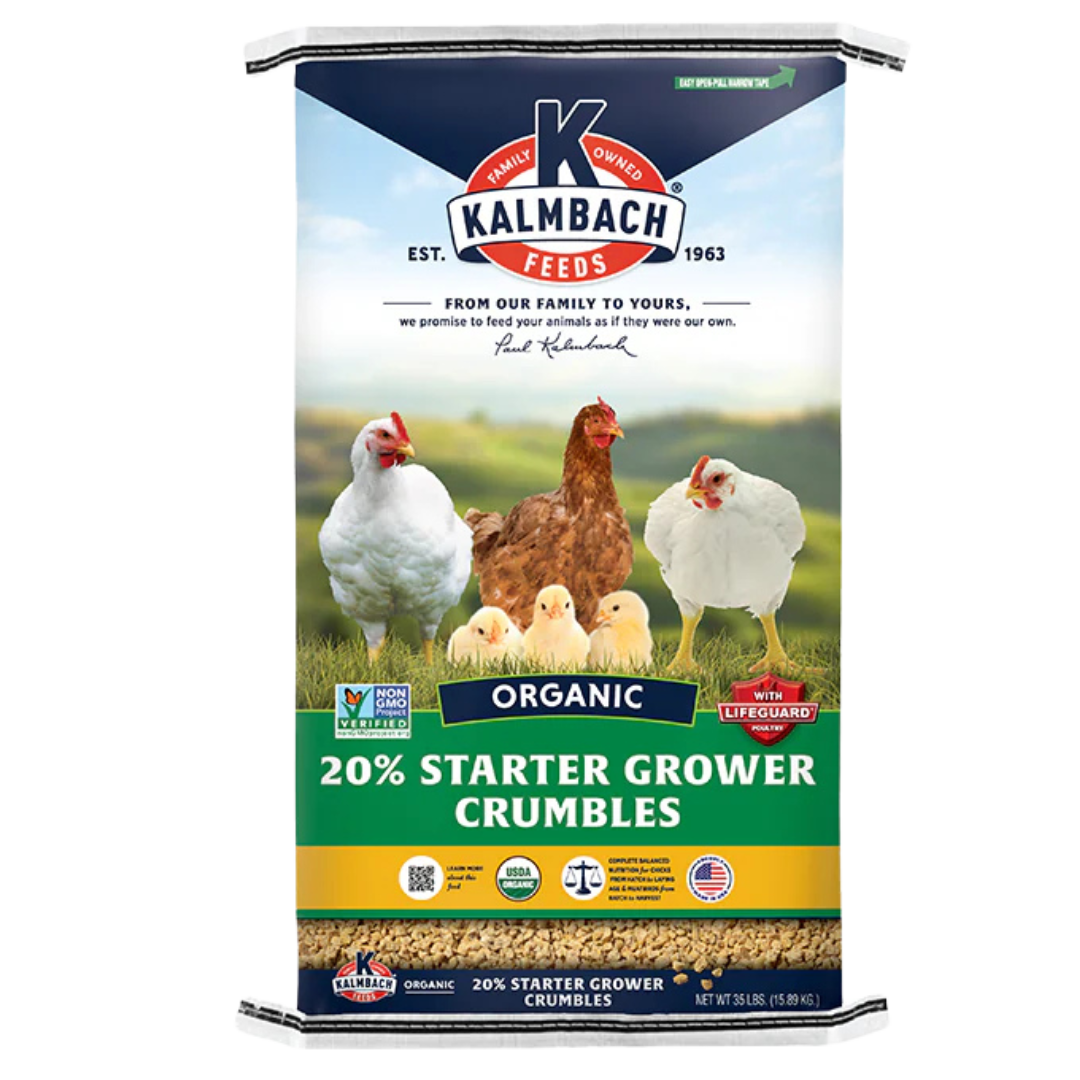 Kalmbach 20% Organic Chick and Meatbird Starter Grower Crumble 35-lb bag