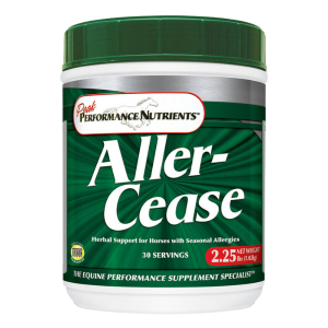 Aller Cease Horse Supplement. For horses with seasonal allergies.