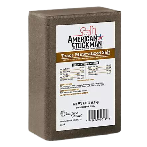 American Stockman® Trace Mineralized Salt 4-lb brick