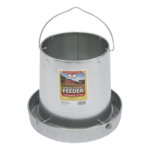 Little Giant Hanging Metal Poultry Feeder. 12-lb capacity.