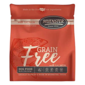 Muenster Grain Free Salmon Recipe Dog Food. 4-lb bag