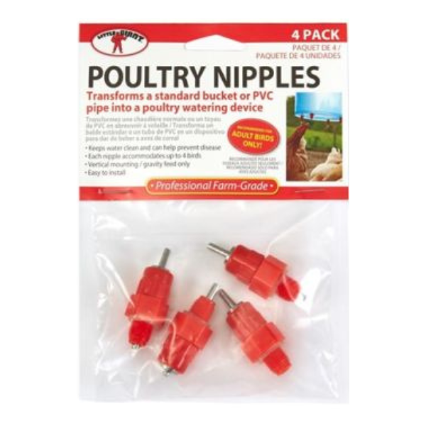 Little Giant Poultry Nipple 4 Pack