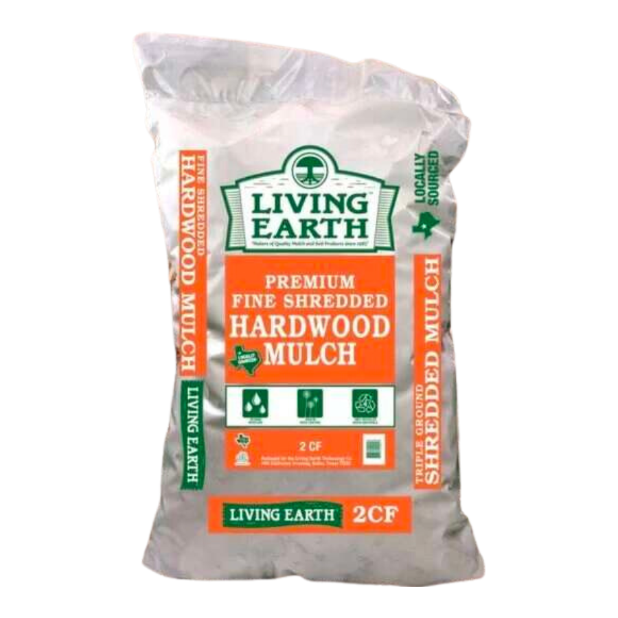 Living Earth Premium Fine Shredded Hardwood Mulch Bag