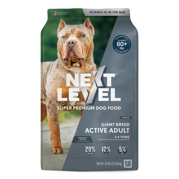 Next Level Giant Breed Active Adult. 50-lb bag dry dog food.