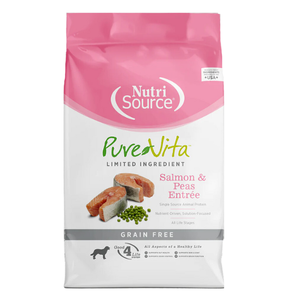 Nutrisource PureVita Grain Free Salmon & Peas Entrée.025-lb bag