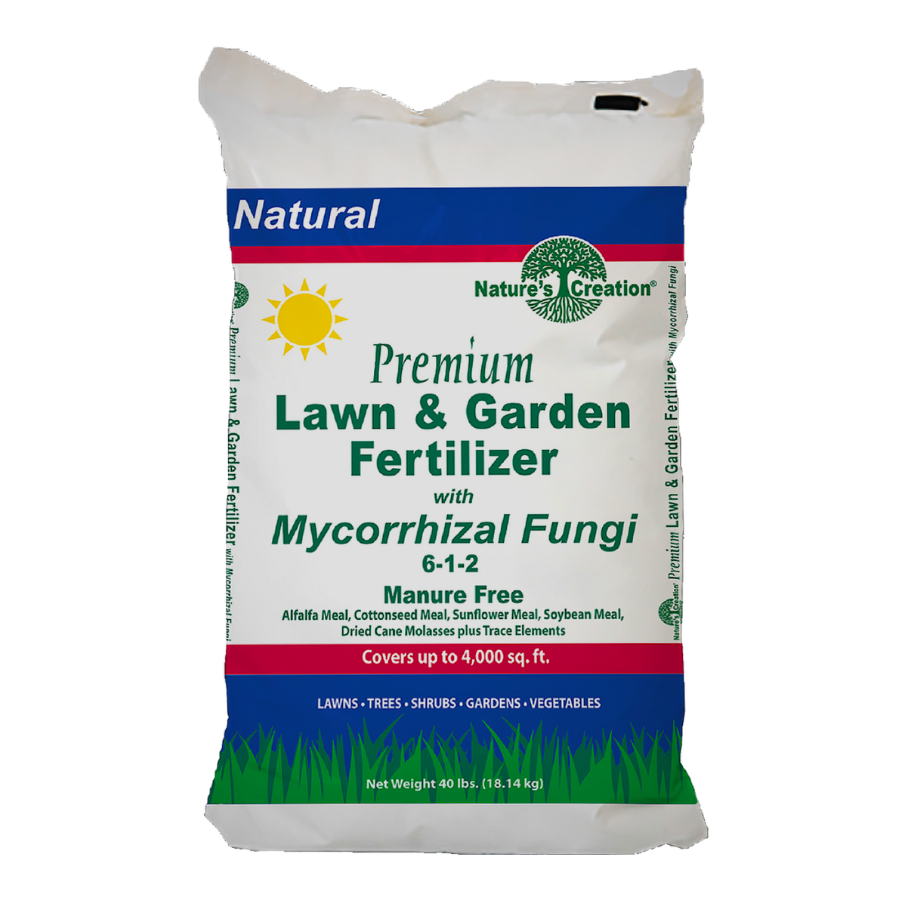 Nature's Creation Premium Lawn & Garden 6-1-2 with Mycorrhizal Fungi 40 Pound Bag