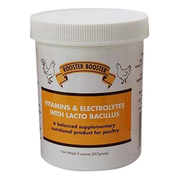 Rooster Booster Vitamins and Electrolytes with Lactobacillus, Natural, 8 oz.