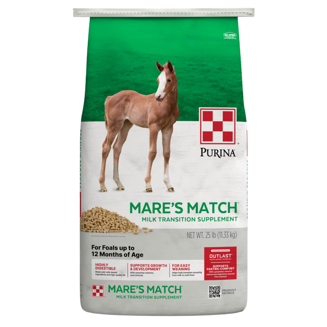 Purina Mare’s MatchFoal Milk Transition Pellets 25-lb bag