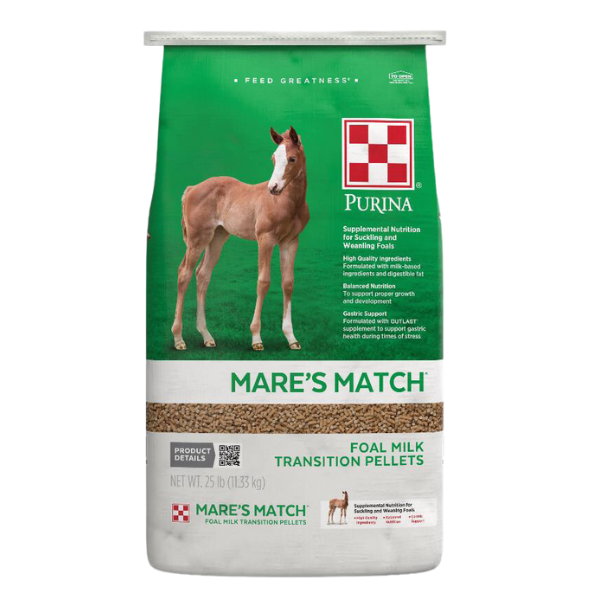 Purina Mare’s MatchFoal Milk Transition Pellets 25-lb bag