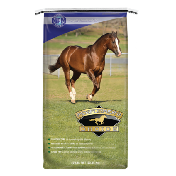 MFM Performer’s Choice™ Elite™. 50-lb bag of horse feed.