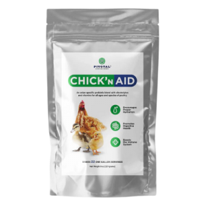 Chick'n Aid poultry supplement. Silver bag.