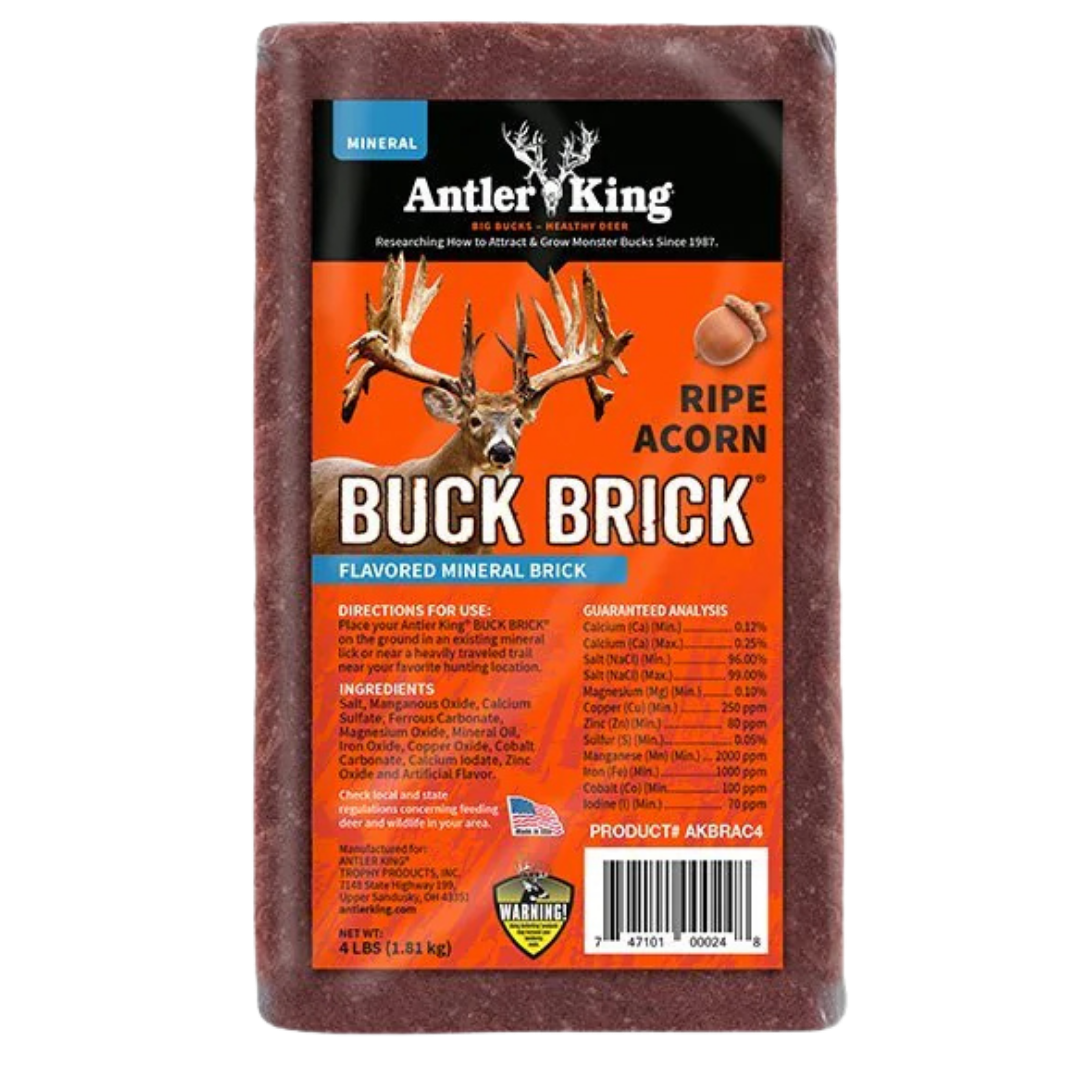 Antler King Buck Brick Acorn 4-lb compressed block.