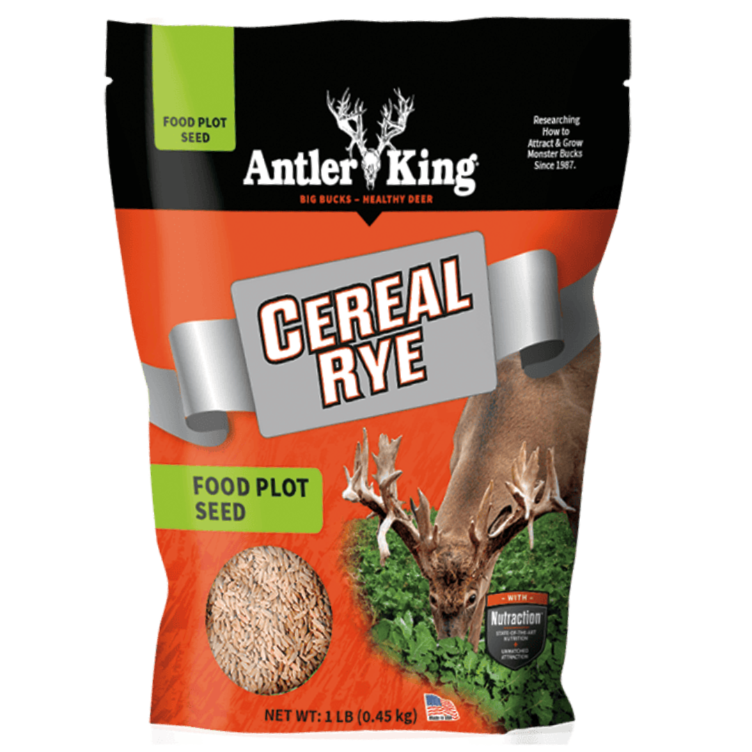 Antler King Cereal Rye Food Plot Seed 1-lb bag.