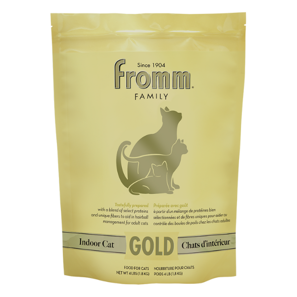 Fromm Indoor Cat Gold. Gold 4-lb bag.