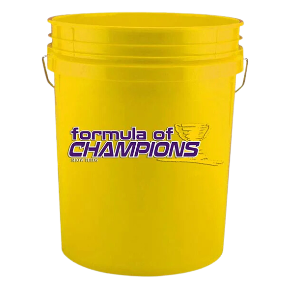 Formula Of Champions Moonshine® Caramel. 35-lb yellow bucket.