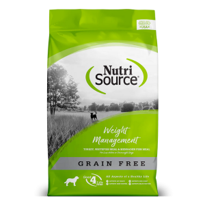 NutriSource® Weight Management Grain Free Dog Food is a scientifically formulated, easy-to-digest food. Real turkey is the number one ingredient. Turkey has a rich, wholesome taste dogs love and is a source of high quality protein that helps maintain muscle mass and strength. Our blend of turkey, whitefish meal, menhaden fish meal and carefully selected ingredients help balance essential nutrients necessary for health and well being for your furry friend. Feed with confidence knowing that you’re part of a family that loves your pets just as much as you do. Health begins here.