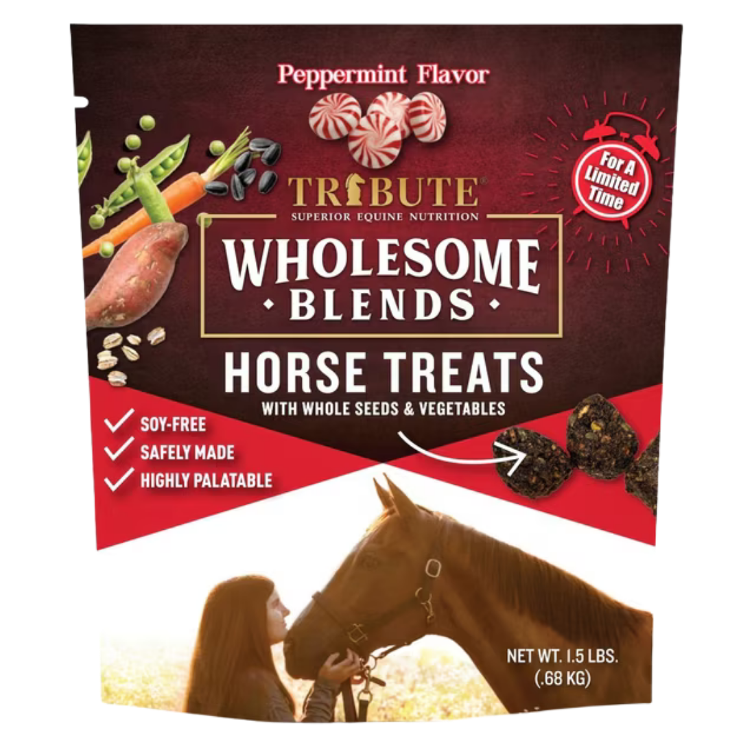 Tribute Equine Nutrition Wholesome Blends Peppermint Horse Treats 1.5-lb