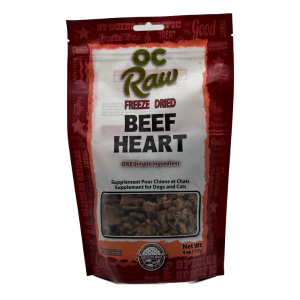 OC Raw Beef Heart – 4 oz Freeze Dried