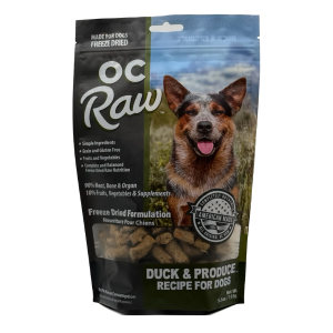 OC Raw Duck & Produce - 5.5 Oz Freeze Dried Meaty Rox