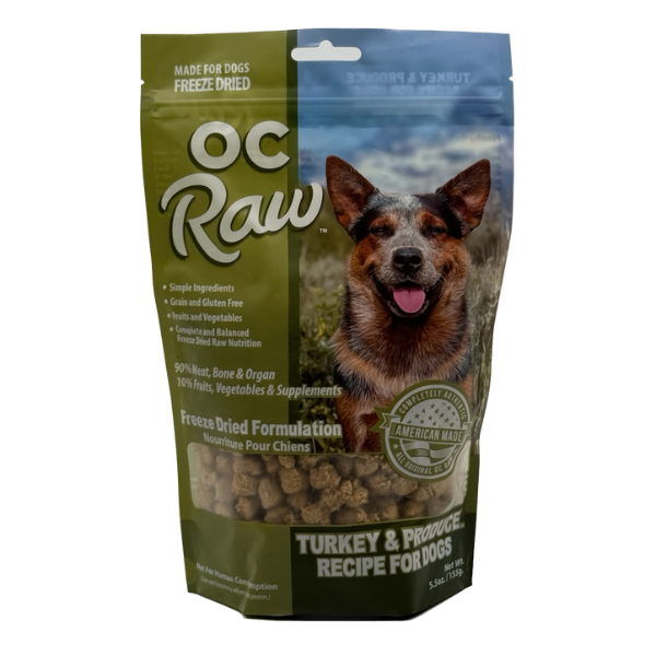 OC Raw Turkey & Produce - 5.5 Oz Freeze Dried Meaty Rox