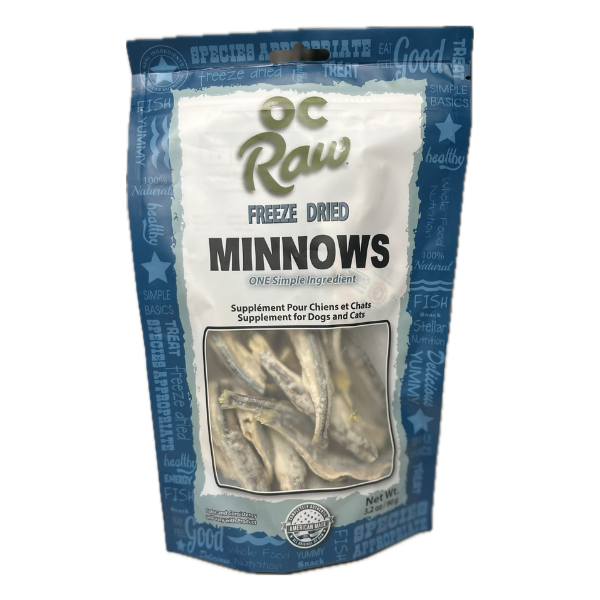 OC Raw Minnows – 3.2 oz Freeze Dried